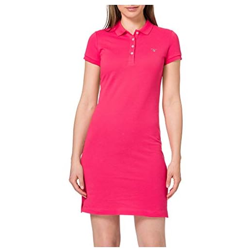 GANT Damen ORIGINAL Pique SS Dress Kleid, Watermelon RED, XS