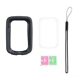 Custodia protettiva in silicone per iGPSPORT BSC200 BSC300 per computer da bicicletta, copertura morbida antiurto per GPS tachimetro da ciclismo, custodia in gomma con cordino (nero)