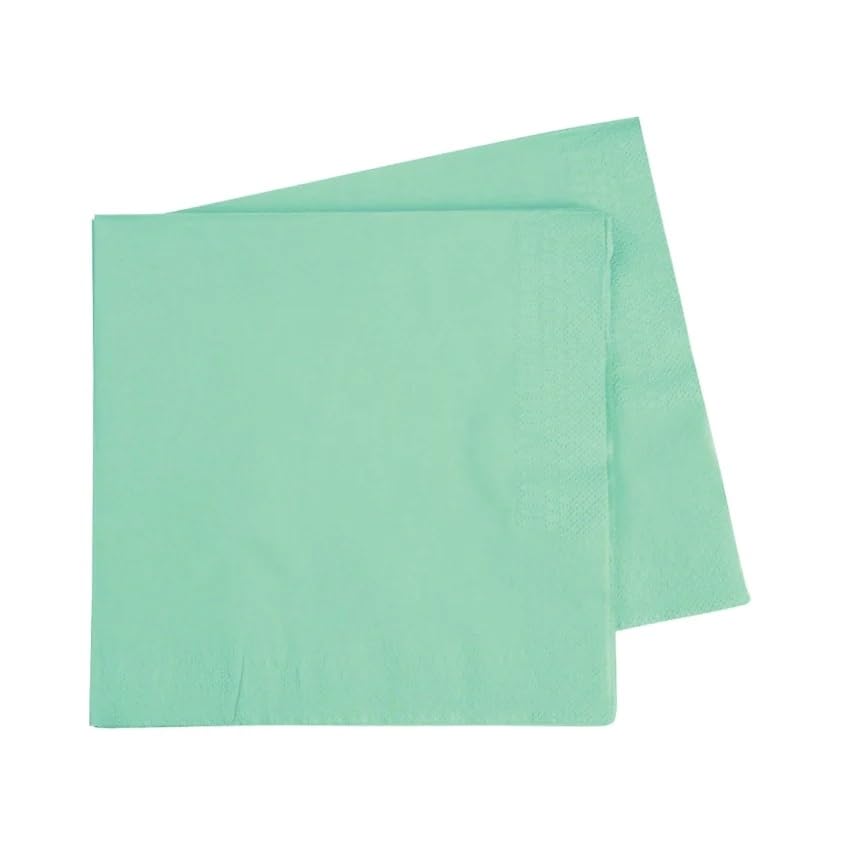 Happium 20 Stück Blaue Pastell-Einwegservietten | 33x33 Cm Papierservietten Für Kindergeburtstag & Party