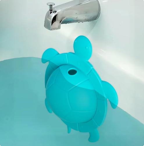 Bathtub Overflow Drain Cover – Enjoy Deeper, Relaxing Baths with Tub Overflow Stopper, Spa Bathroom Accessory Fits Standard Drain, Silicone Bath Drain Cover – Tidal Teal