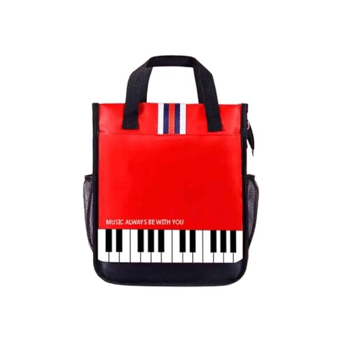 Borsa a tracolla per libri di pianoforte per in tessuto Oxford per regali per studenti di insegnanti di musica da