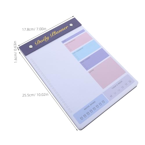 Bloc-notes de planification quotidienne non daté et carnet portable de liste de tâches