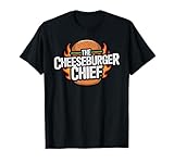 Photo Gallery the cheeseburger chief funny burger grilling dad festa del papà maglietta Photo Gallery the cheeseburger chief funny burger grilling dad festa del papà maglietta
