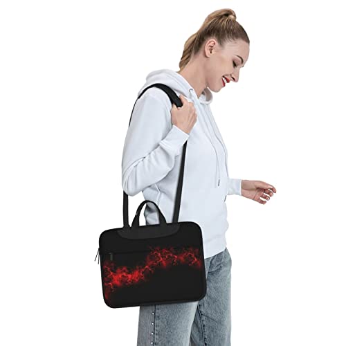 Bolso para laptop resistente AMAZWI Explosion Burst rojo negro 13-15.6 pulg miniatura 7