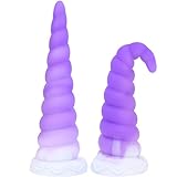 Silicone Anal Stretcher Butt Plug, Soft Trainer Dildo with Curved Texture & Strong Suction Cup for Hands-Free Play, Adult Sex Toys Woman Men Sex Gifts for Beginners Couples, Anus Dilator Masturbator