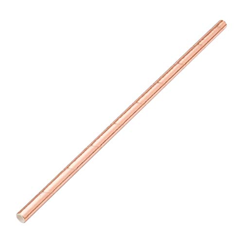 Utopia Pailles en papier biodégradables en cuivre métallisé - Caisse de 250 - Pailles à boire écologiques