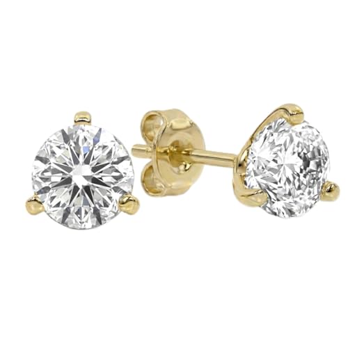 Diamond Earrings Studs for Women | Certified 1 1/2CT Lab