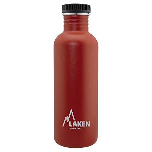 LAKEN Botella de Acero Inoxidable con Tapón de Rosca, 1 L, Color Rojo