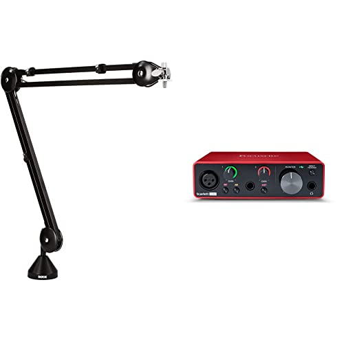 Focusrite Scarlett Solo 3rd GenInterfaz de audio USB + Rode Microphones PSA1Accesorio para micrófono Cover