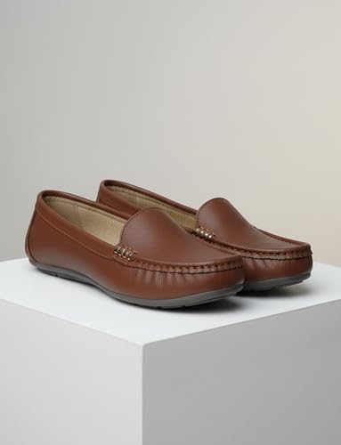 Image of Pluxh Women Ballet Flats | Slip-On Casual & Formal Shoes | Elegant Metal Accent Design, Soft Cushioned Insole with Flexible Anti-Slip Sole | Office Wear, Daily Use & Travel Footwear