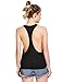 SweatyRocks Women's Sleeveless Flowy Loose Fit Racerback Yoga Workout Tank Top Black Medium