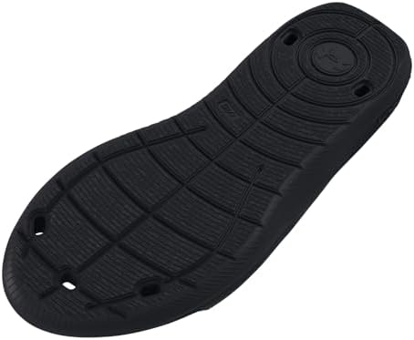 Under Armour Women's Locker Iv Slide Sandal, (001) Black/Black/White, 6 | Image 4