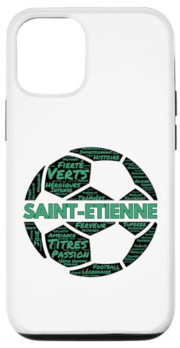 Stéphanois Cadeau Supporter Saint-Etienne Foot Football Coque pour iPhone 12/12 Pro