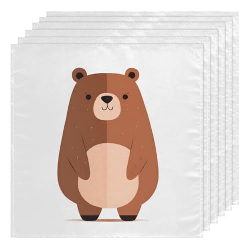 Servilletas de Tela Cute Bear Set x6 50.5x50.5 cm miniatura 1