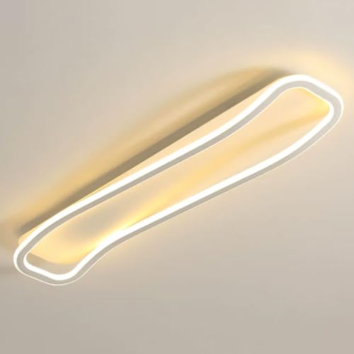 Plafonnier LED 60 cm blanc en acrylique moderne pour couloir et cuisine