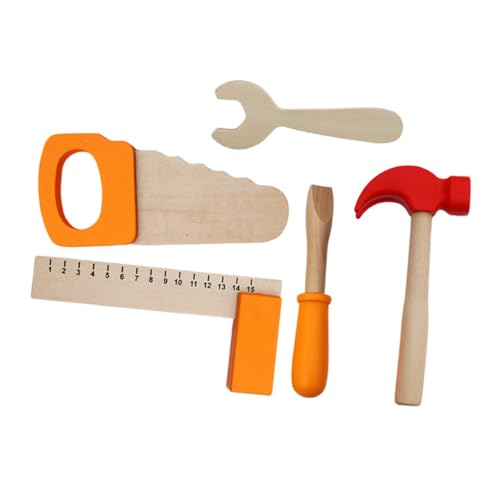 ORFOFE Teiliges Holz werkzeugset für Realistische Miniatur Werkzeuge aus Langlebigem Holz Handpoliert mit Glatter Oberfläche DIY Dekoration für Geburtstagsfeiern und Familienaktivitäten