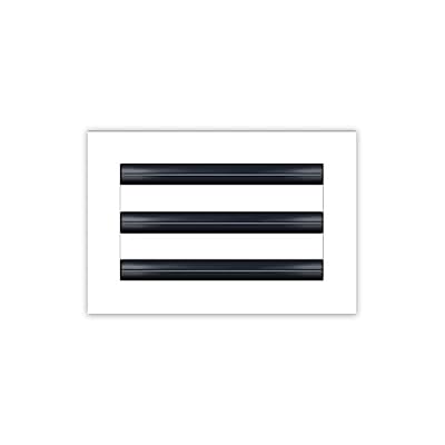 BUILDMART - 10x6 White Modern AC Vent Cover - Decorative Air Vent - Standard Linear Slot Diffuser - Register Grille for Ceiling, Walls & Floors - Texas Buildmart