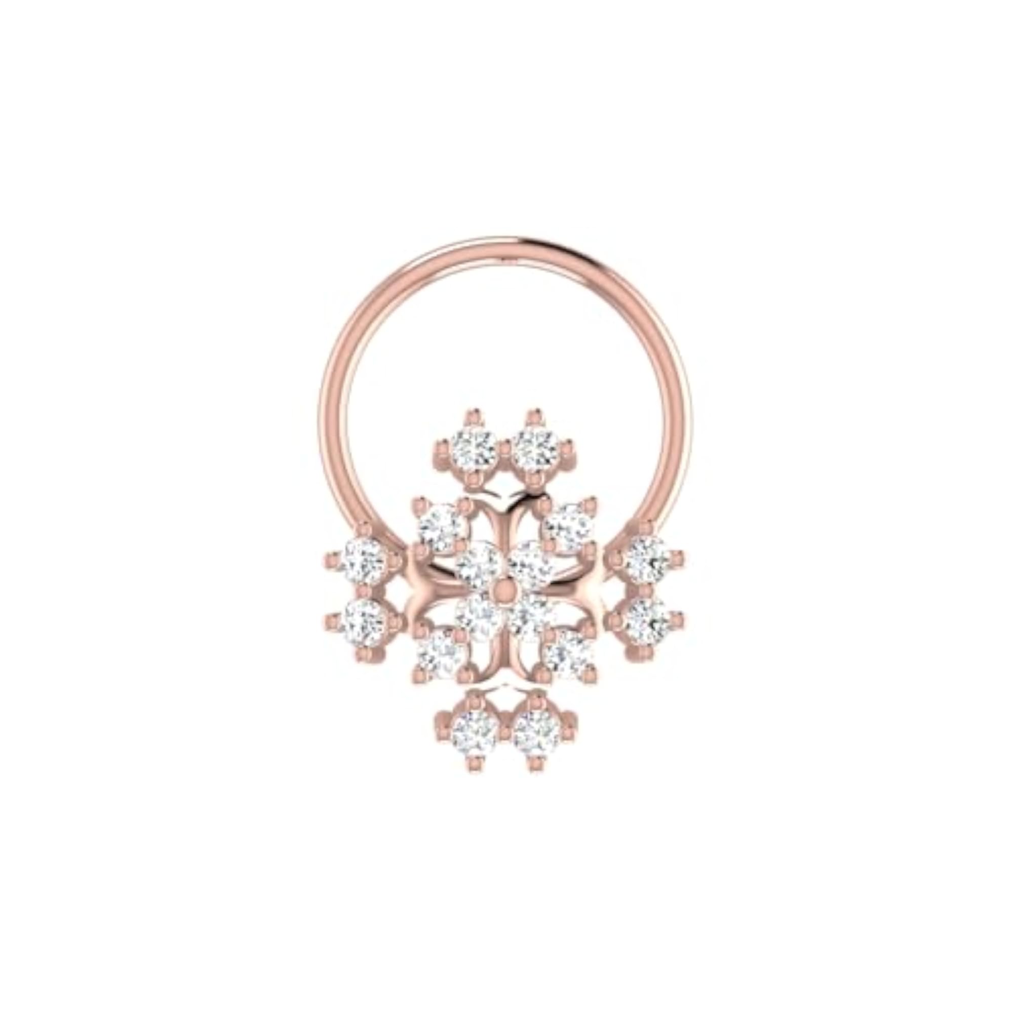 Women's 9K BIS Hallmarked Rose Gold Stud Nosering