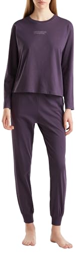 United Colors of Benetton T-Shirt M/L 30963m04s Camiseta de Pijama, Violeta, Mujeres