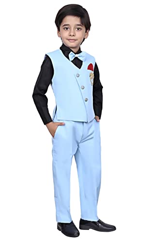Image of 3-Piece Shirt, Trouser, Waistcoat with Bow-Tie Boy's Suit Set for Party, Wedding, Birthday VC405