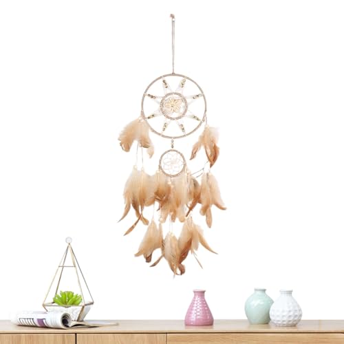 Atrapasueños de luna y estrella adorno colgante boho de pared para habitación infantil