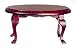 Produktbild Melody Jane Puppenhaus Mahagoni Oval Queen Anne Kaffee Tisch Miniatur Loungemöbel