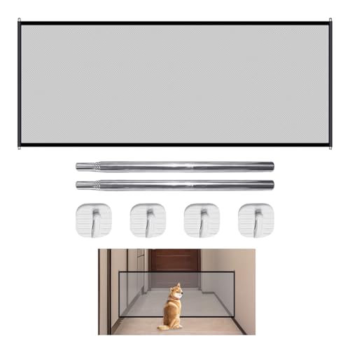 Rete per scale retrattile per cani, protezione portatile e porta di sicurezza per neonati