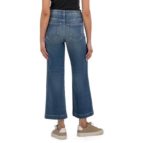 KUT from the Kloth Meg Mid-Rise Fab Ab Wide Leg in Movement2