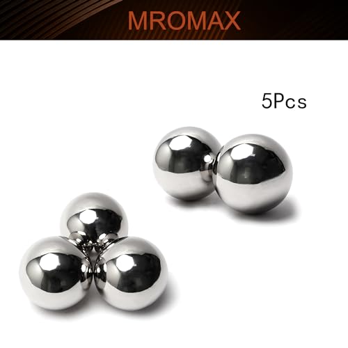 MroMax 5PCS 3.15" Dia 304 Stainless Steel Hollow Cap Ball Spheres for Handrail Stair Newel Post Silver Tone - Image 4
