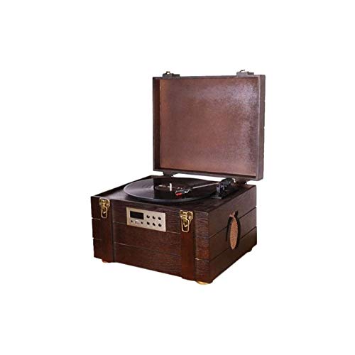 YAMMY Tourne-Disque rétro, Tourne-Disque à Courroie en Bois Naturel de Style Vintage avec Haut-parleurs stéréo - Les Beatles, Paul McCartney, John Lennon, RIngo Starr, George Harrison YAMMY Tourne-Disque rétro, Tourne-Disque à Courroie en Bois Naturel de Style Vintage avec Haut-parleurs stéréo