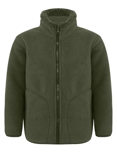 CHICTRY Kids Boys Girls Full Zip Fleece Jacket Fall Winter Warm Outwear Coat Long Sleeve Casual Sweatshirt