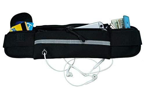Dimok Running Belt Waist Pack - Water Resistant Runners Belt Fanny Pack for Hiking Fitness – Adjustable Running Pouch for Phones iPhone Android