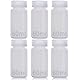 DKBT 6 Stück Weithalsflasche Kunststoff Flasche 60ml Leere Laborflasche Auslaufsicher Durchscheinend aus HDPE-Flasche mit Breiter Öffnung für Pillenflaschen Wasserprobenflaschen