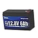 12V 6Ah LiFePO4 Deep Battery with Built-in 6A BMS, 3000+ Deep Cycles, Lithium Iron Phosphate Rechargeable Battery for Fish Finder, Power Wheels, UPS Backup