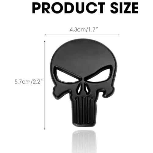 Image of DETACHI Danger Emblem 3D Metal Car Badges Emblems Logo-7.7 X 7.7cm-Black & Silver Trunk Rear Fender Emblem compataibe with Tailgate Side Sticker Badge Car Decals Waterproof Self-Adhesive Non-Rusting