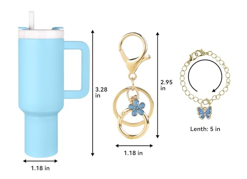 ERTUNA Mini chaveiro acessórios para copo Stanley, pingentes de chave de copo fofos para mulheres bo