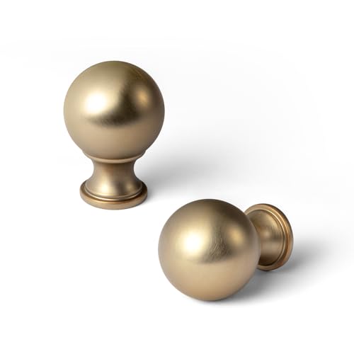 Goo-Ki 6 Pack Zinc Alloy Drawer Knobs-0.94 Inch (24mm) Dia Champagne Bronze Cabinet Knob in Modern Style