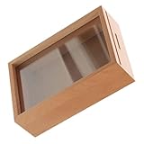SOIMISS Spardose Holz mit Bilderrahmen Multifunktionale Münzbank und Acryl Transparentes Sichtfenster Kompakte Sparbox für Erwachsene Geschenkidee