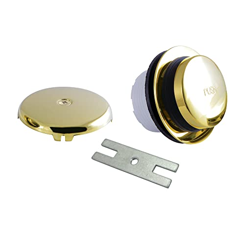 Kingston Brass DTT5302A2 Match Touch-Toe, Tub Drain Kit, Polished Brass