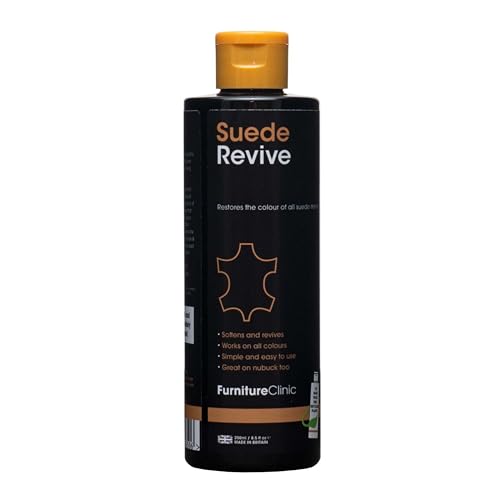 Restaurador de color para gamuza y nobuk Furniture Clinic (250 ml) - Repone los aceites naturales para suavizar - Para todo tipo de gamuza y nobuk