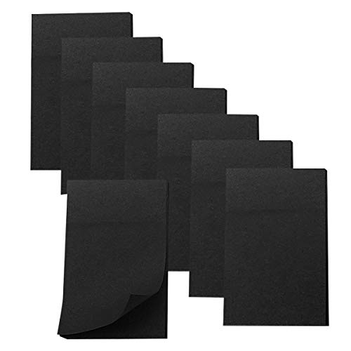 Sticky Notes Black, 3 X 2 Inch, 8 Pads, 100 Sheets/Pad, Self-Stick Notes Pads, Easy Post Notes for Office, School, Home (Black)