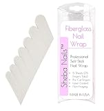 SHEBA NAILS Official Brand Fiberglass Nail Wrap Self-Adhesive Pre Cut Fingers, 35 Finger Tabs (White)