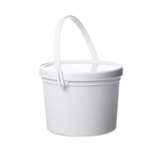 Consolidated Plastics Pail With Handle, Polypropylene, 1.5 Quart, White, 10 Piece #TOP2