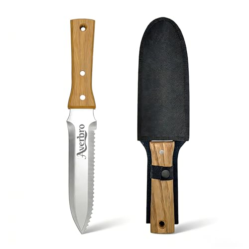 Averbro Hori Hori Garden Knife &ndash; Multi-Purpose Gardening Tool for Digging, Weeding & Planting...