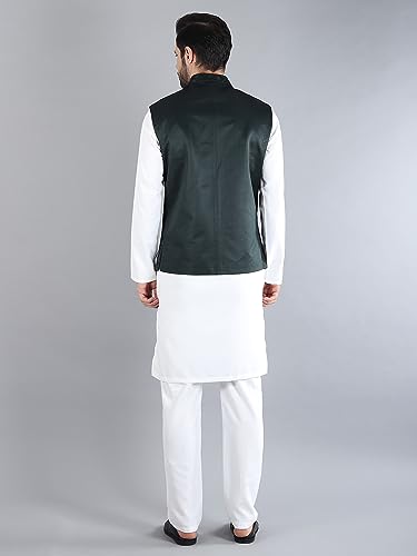 Image of Uri and MacKenzie Men's Silk Blend Kurta Pajama with Designer Ethnic Nehru Jacket /Modi Jacket