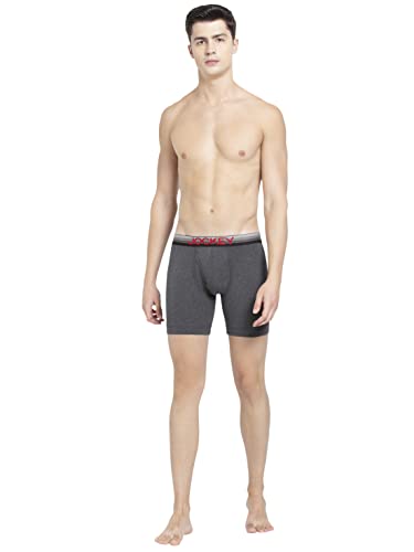Image of Jockey ZN03 Men's Super Combed Cotton Elastane Stretch Solid Boxer Brief with Ultrasoft Waistband