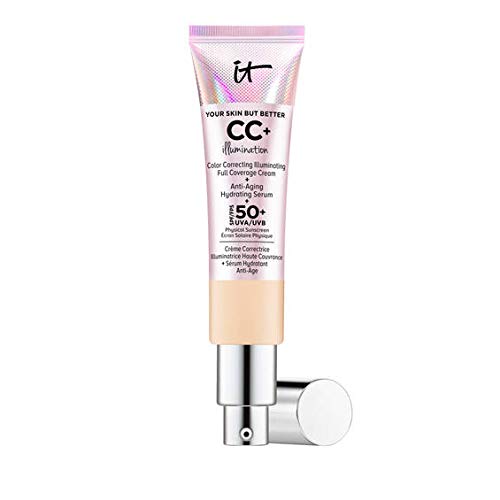 Crema de iluminación CC+ de IT Cosmetics con FPS 50+, 32 ml