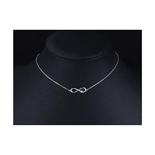 Daochong S925 Sterling Silver Choker Infinity Clavicle Short Pendant Necklace For Women Girl #TOP1