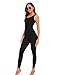 Genfirdom Womens Slimming Tank Unitard Jumpsuits Full Bodysuit for Costume Workout （Black,M