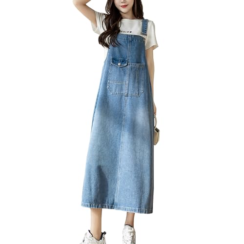Robe salopette denim femme mi-longue : le style casual sans compromis